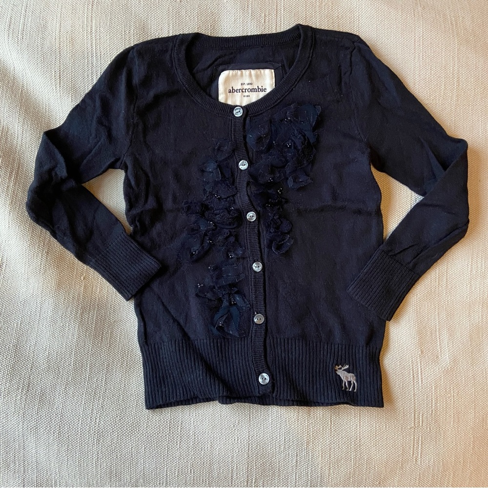 💕 Navy frilled cardigan